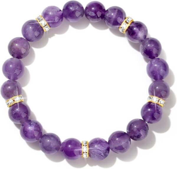 Healing Bracelets for Women Anxiety Crystal Bracelet 10mm Stretch Stone Jewelry Crystal Gifts for Women